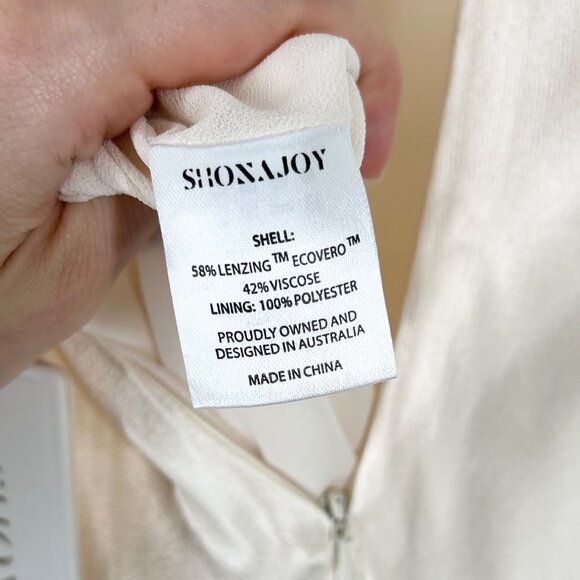 NWT Shona Joy La Lune Balloon Sleeve Open Back Midi Dress in Cream - Picture 10 of 11